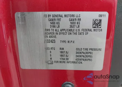 2012 GMC Acadia Sl z USA, uszkodzony, nr VIN 1GKKRNED3CJ132423